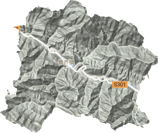 修齊鎮地形圖