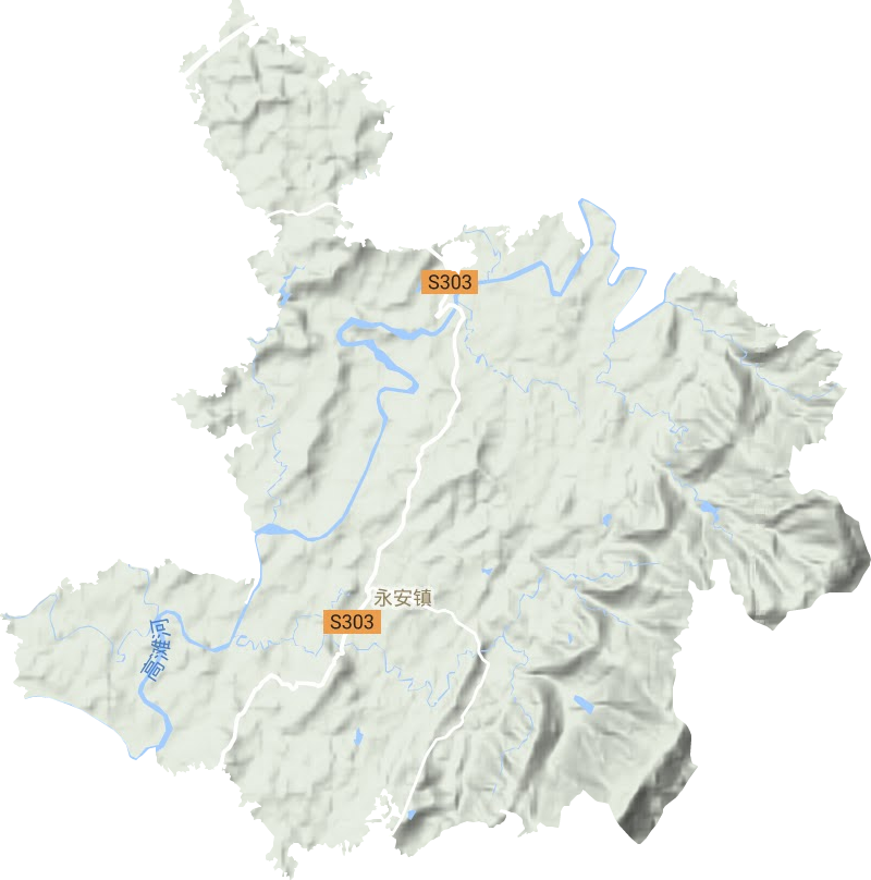 永安鎮(zhèn)地形圖