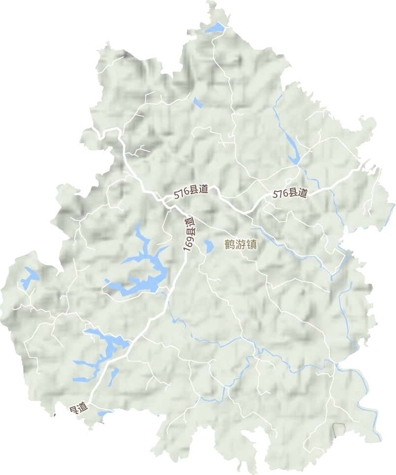 鶴游鎮地形圖