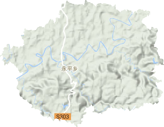 永平鎮(zhèn)地形圖