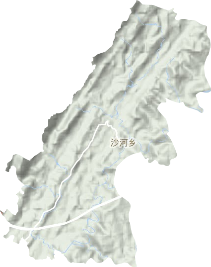 沙河鄉地形圖