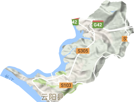 雙江街道地形圖