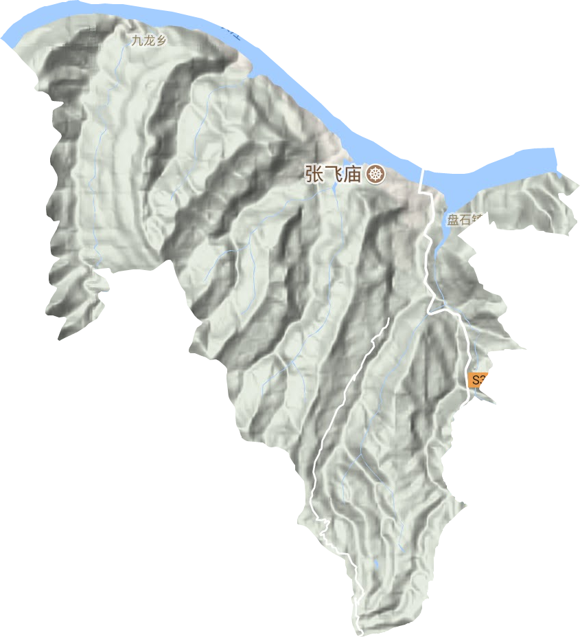 盤龍街道地形圖