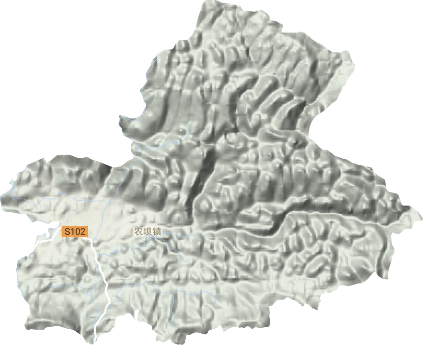 農(nóng)壩鎮(zhèn)地形圖