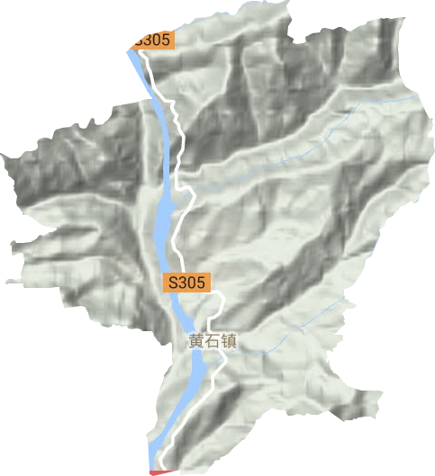 黃石鎮地形圖