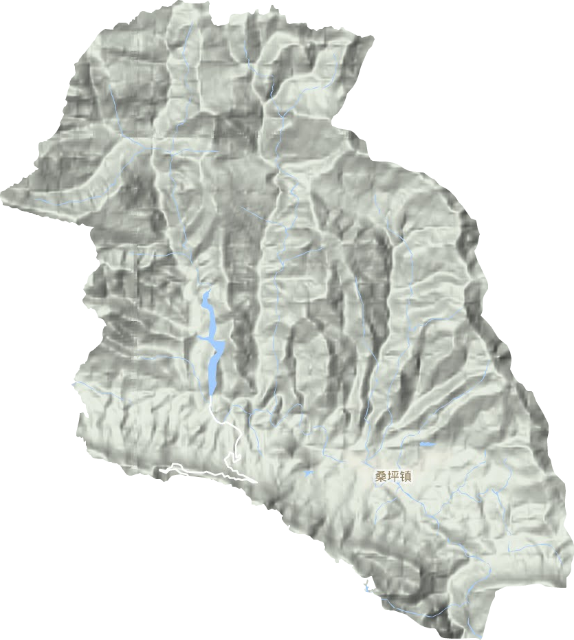 桑坪鎮地形圖