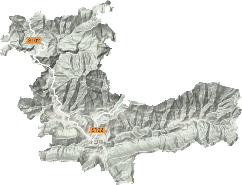 江口鎮地形圖