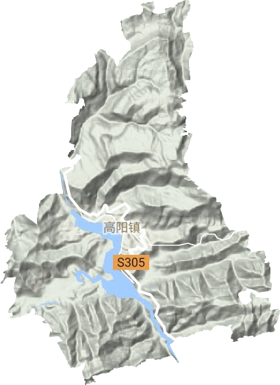 高陽鎮(zhèn)地形圖