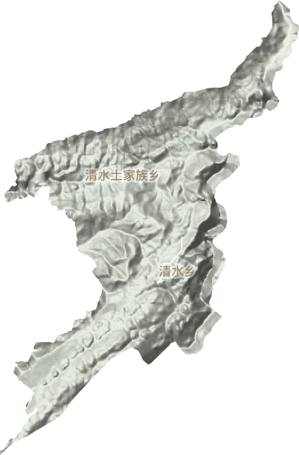 清水土家族自治鄉(xiāng)地形圖