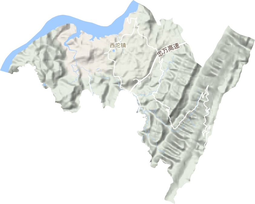 西沱鎮地形圖
