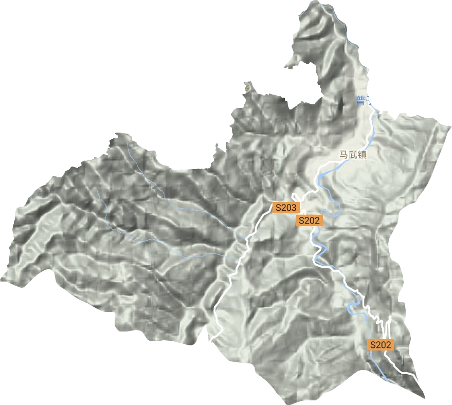 馬武鎮(zhèn)地形圖