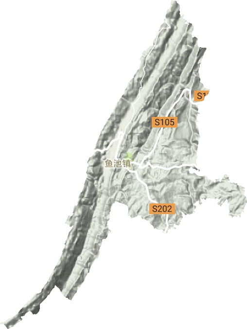 魚池鎮(zhèn)地形圖