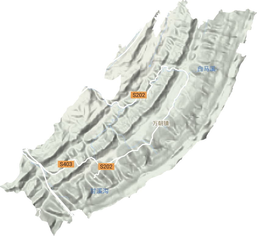 萬朝鎮地形圖