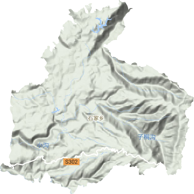 石家鄉(xiāng)地形圖