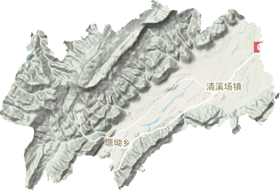 清溪場鎮(zhèn)地形圖