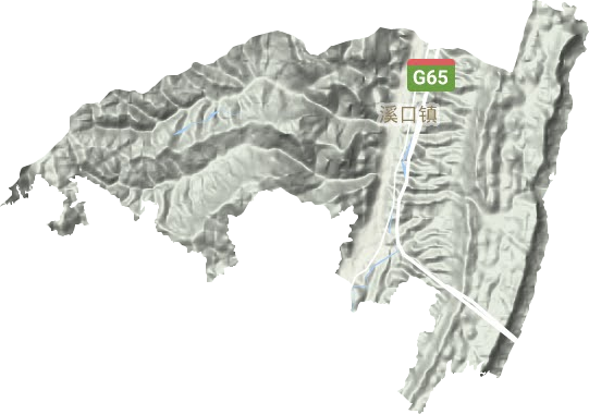 溪口鎮地形圖