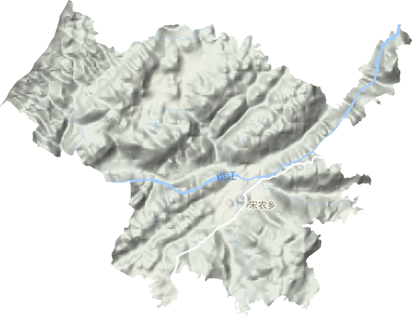 宋農(nóng)鎮(zhèn)地形圖