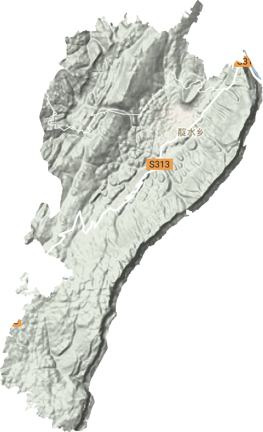 靛水街道地形圖
