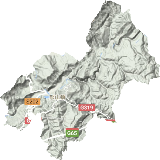 郁山鎮地形圖