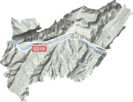 高谷鎮(zhèn)地形圖
