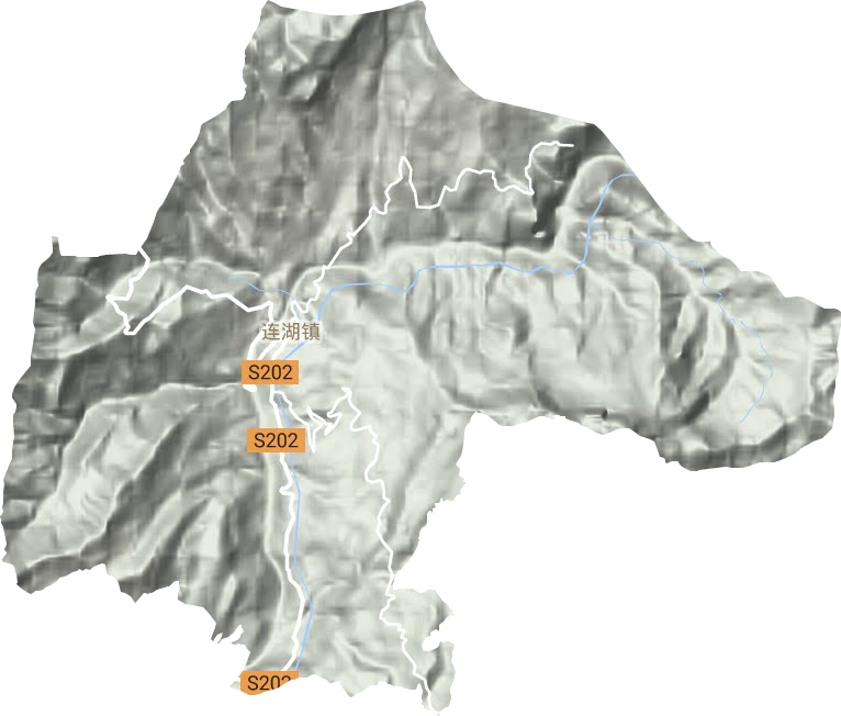 連湖鎮地形圖