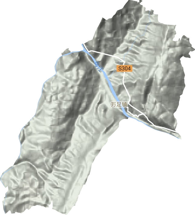 萬足鎮地形圖