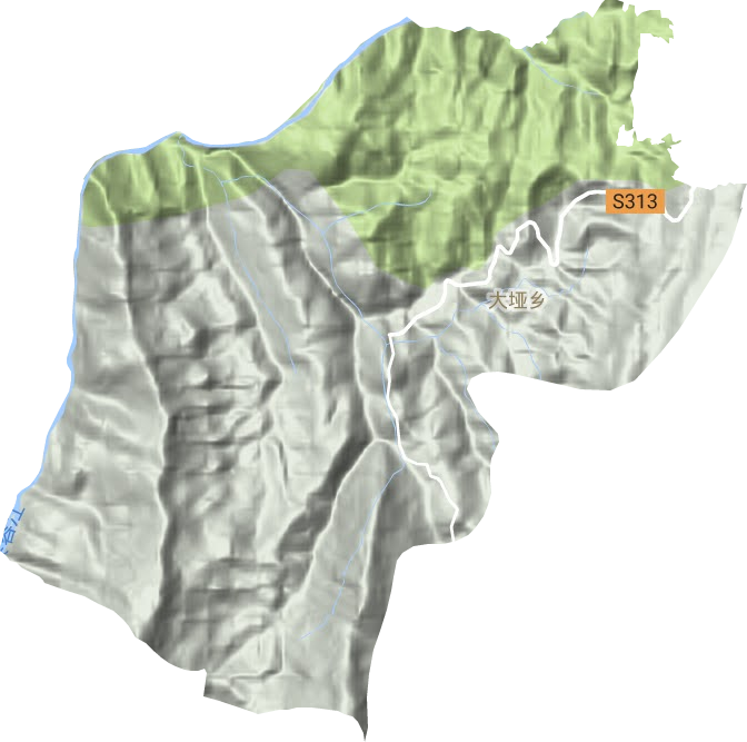 大埡鄉地形圖