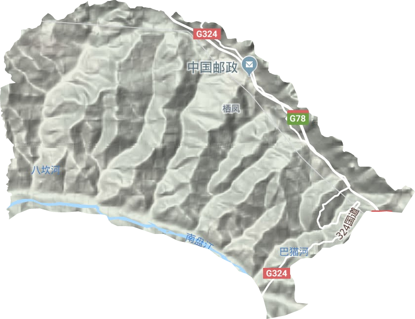 坡腳鄉地形圖