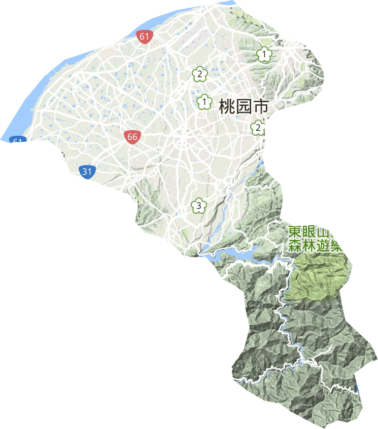 桃園市地形圖