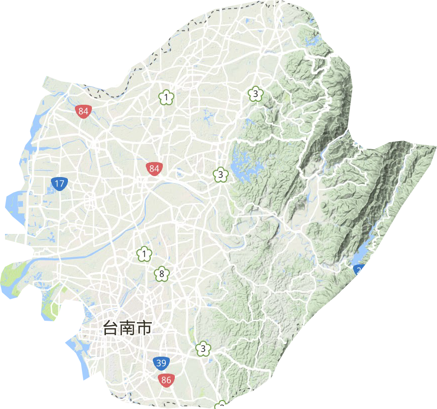 臺南市地形圖