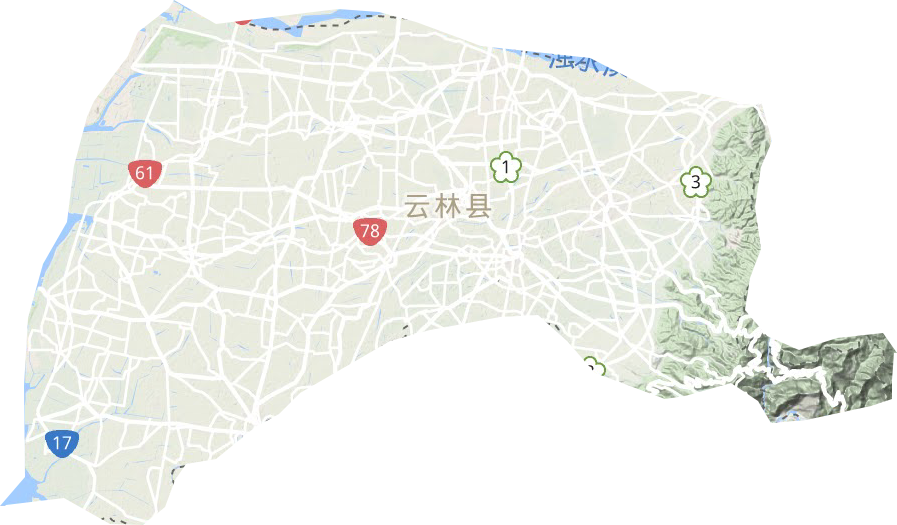 云林縣地形圖