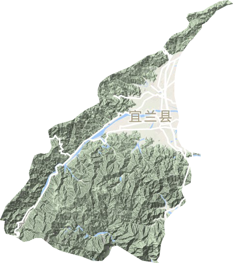 宜蘭縣地形圖