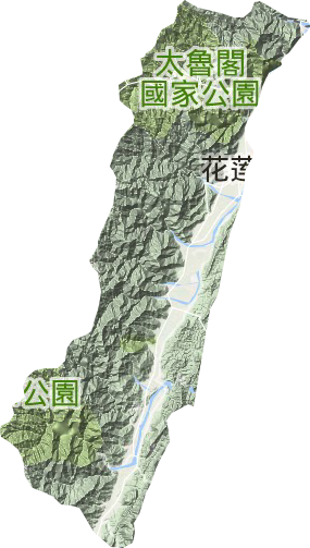花蓮縣地形圖