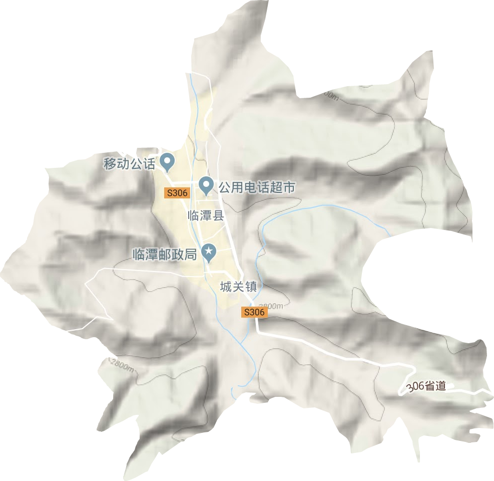 城關鎮地形圖