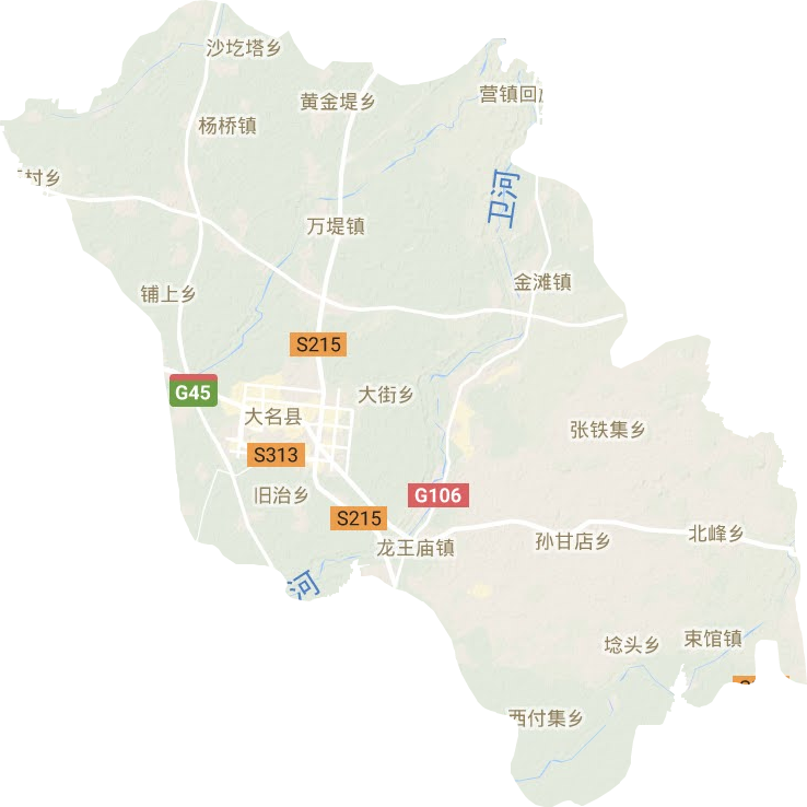 大名縣地形圖