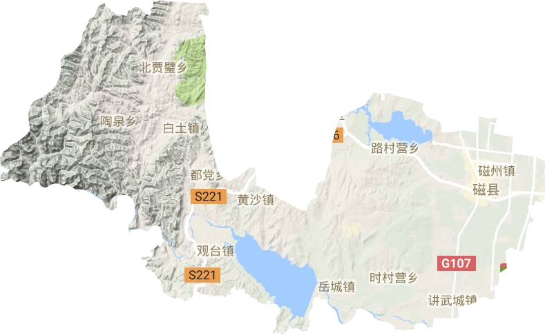 磁縣地形圖