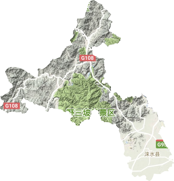 淶水縣地形圖