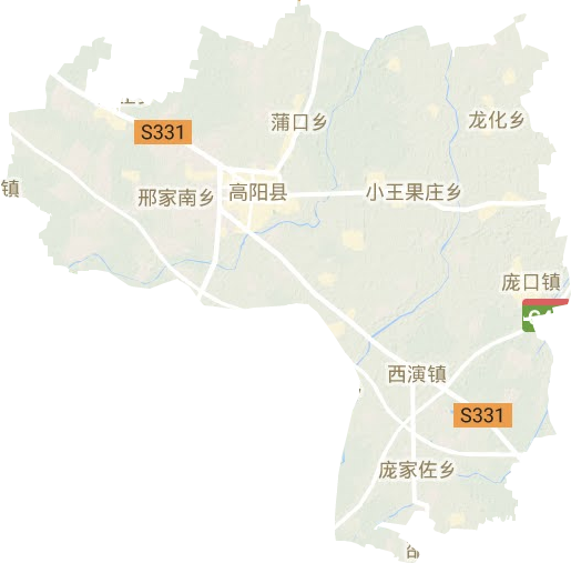 高陽縣地形圖