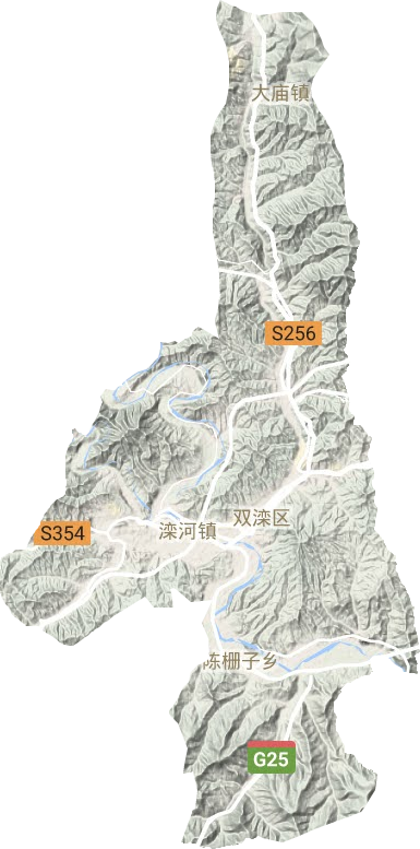 雙灤區地形圖