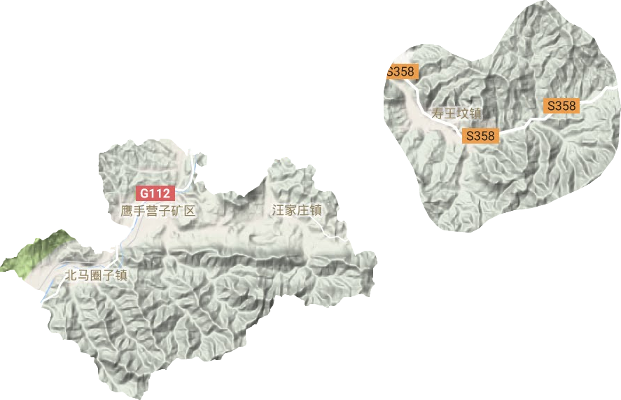鷹手營子礦區地形圖