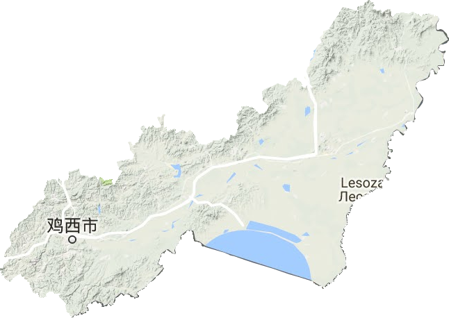 雞西市地形圖