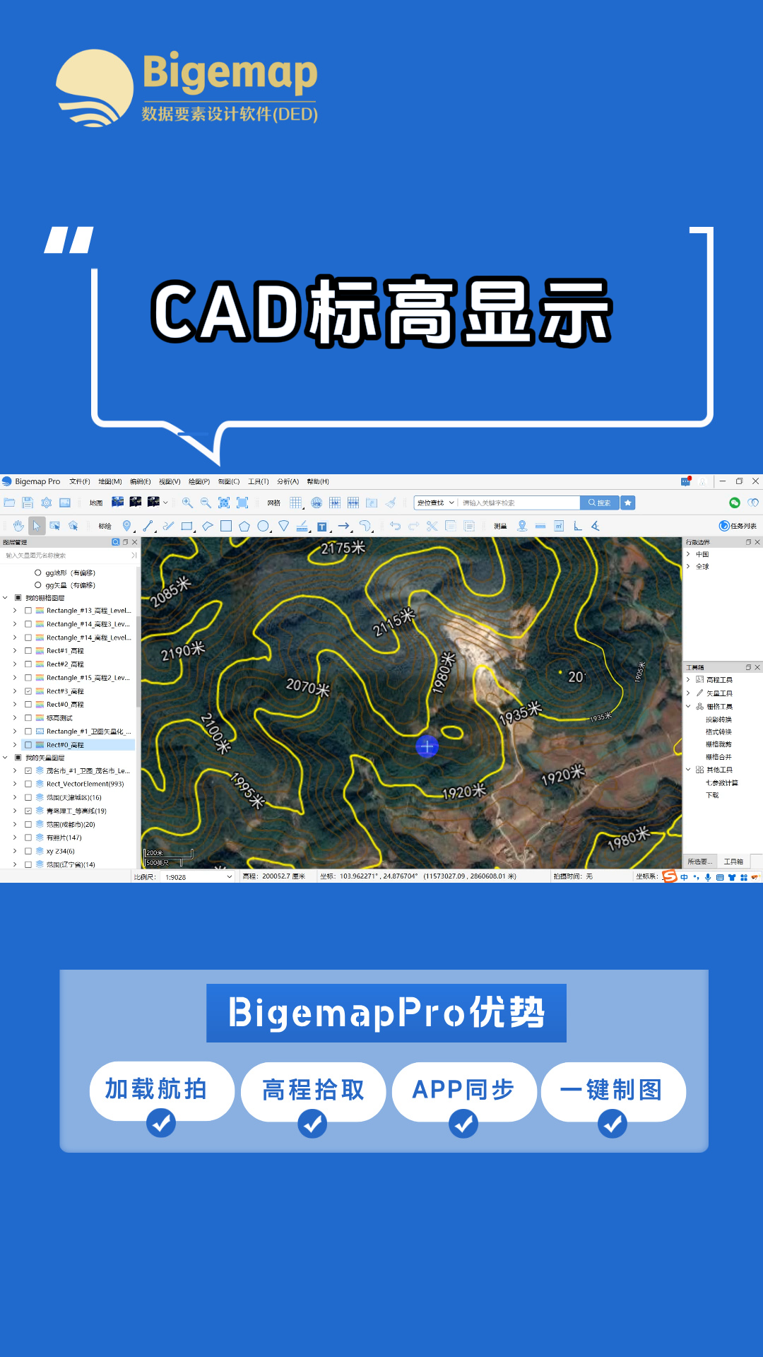 CAD標高顯示