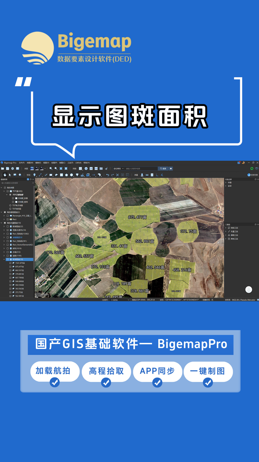 BigemapPro如何顯示圖斑面積