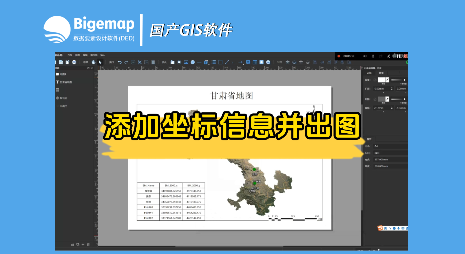 添加坐標信息并出圖